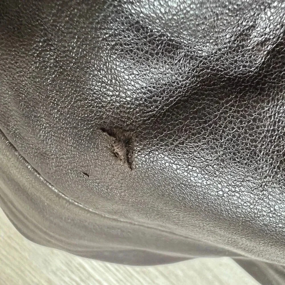 Vintage J. Crew Women's Brown Buttery Leather Button Up Jacket Size L Y2K - Picture 5 of 9